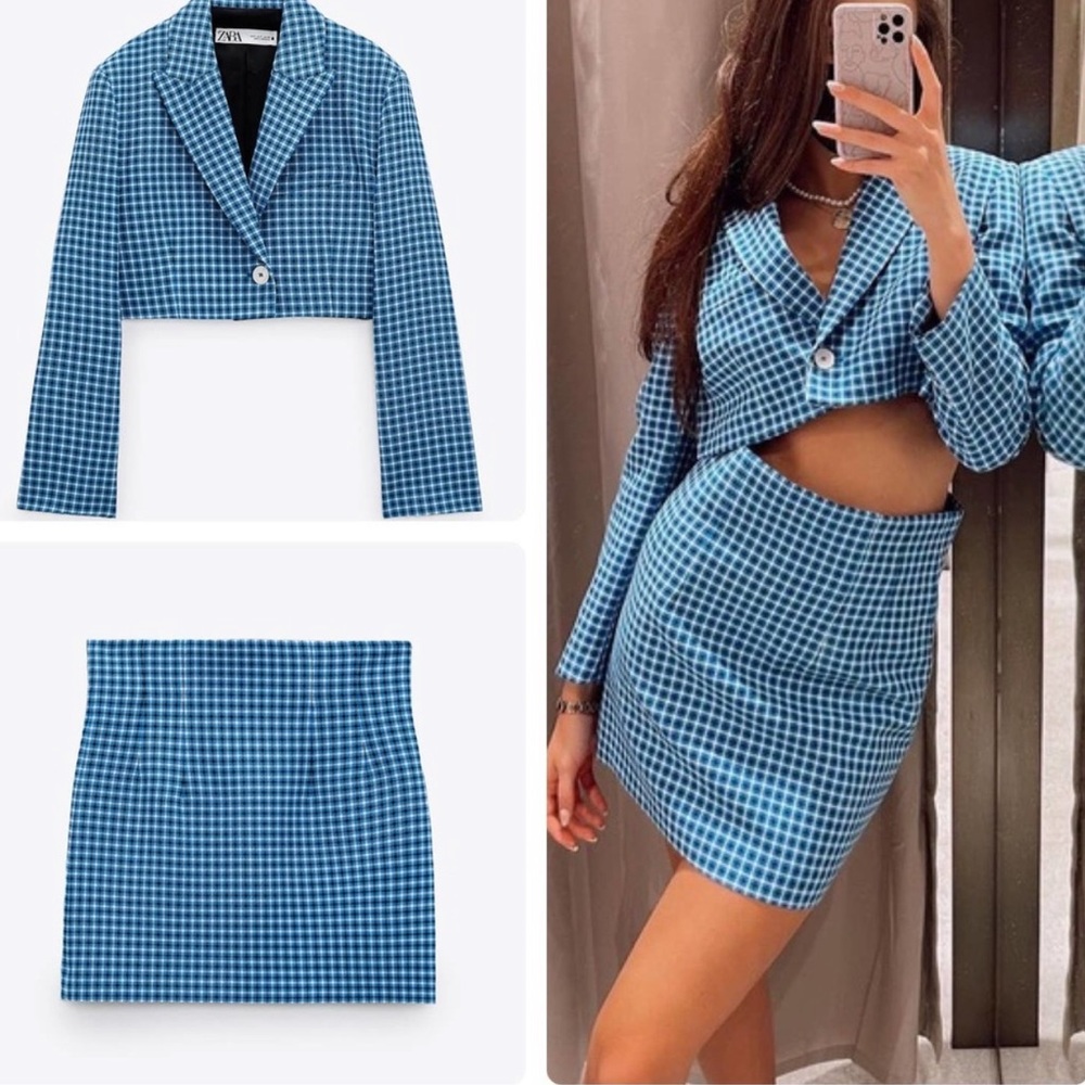 Zara two piece blazer and skirt set nwt - Picture 2 of 7